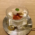 霞町 やまがみ - 桃と桃のシャーベット