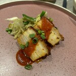 クラブメッド 北海道トマム - 豚バラ肉のコチュジャンソース焼き　デフォルトは3枚ですが、2枚にしてもらいましたよ