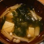 樋ノ上 - おにぎりセットの味噌汁