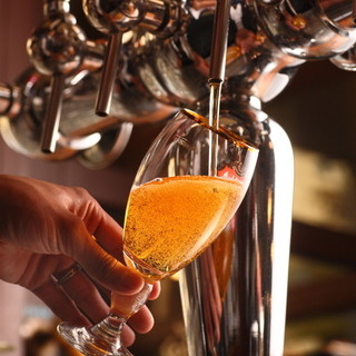 Enjoy Belgian draft beer from an authentic server