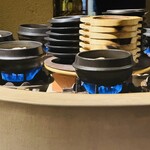 参鶏湯 人ル - 煮込み中