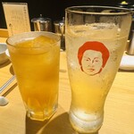 参鶏湯 人ル - ハイボールとコーン茶