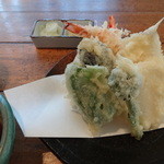 由す美 - 車海老天せいろの天ぷら