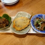 立ち呑み 彩花菜 - ちょい呑みセット♪(日替わり３種)