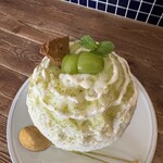 おまめよしこのかき氷 - 上から寄ってみました