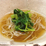 松川 - またまた絶品のお蕎麦！酢橘のツユが最高でした。