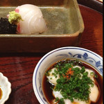 松川 - 鯛を肝のポン酢で。