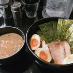 麺や 楓雅 - 特製豚骨魚介つけめん＋中盛