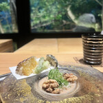 軽井沢くろいわ 無二 - 胡桃三輪そうめん、天ぷら