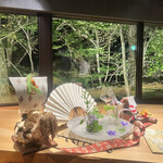 軽井沢くろいわ 無二 - お祝いの席にと生花を…