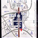 お魚いちば おかせい - 店の位置（赤い➡︎）