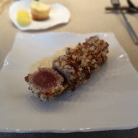 Jean-Georges Tokyo - 本マグロとライスクラッカー　シトラス・チリ　エマルジョン
