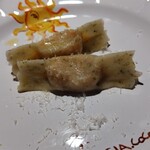 fileja - 詰めものパスタ 甘ーーいかぼちゃが詰められていてめちゃくちゃ美味しかった…