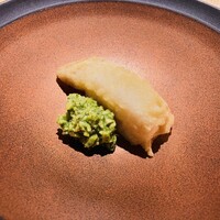 TTOAHISU - 【写真⑤】真名鰹のフリット、枝豆とバジルとケイパーのソース