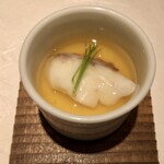 鮨 ひろ海 - いとより鯛茶碗蒸し梅餡がけ