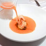 ASAHINA Gastronome - Abalone, Soupe de Poisson, and Meunière with Bordier Seaweed Butter, served with Rouille and Foie