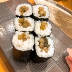 すし おおまさ - わさび茎の酢漬けの細巻き