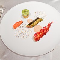 ASAHINA Gastronome - オマールブルー、ズッキーニ、ハナズッキーニに詰めたクスクスとるーろー、クレーブドオマール