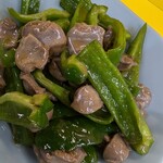 味心 - 砂ずりピーマン炒め　ビールがほしくなる