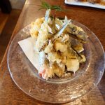 釜めし菜時記 さき亭 - 稚鮎と夏野菜の天ぷら980円