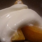 ながほり - 酒粕を使ったパンナコッタとブラックオレンジ