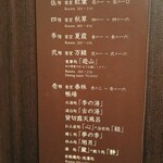 湯宿 季の庭 - エレベーター内の各階案内