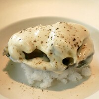 八ヶ岳 えさき - 『北海道蝦夷鮑とその肝、野菜ソースで』