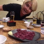 菊池庵 - きくちゃんと、クジラの心臓（≧∇≦）
      ごま油で美味しい（≧∇≦）