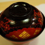 赤坂 詠月 - ②お椀（アイナメの吉野煮） 2014.4.1X