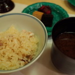 赤坂 詠月 - ⑩明石の鯛飯 赤出汁 香の物 2014.4.1X