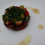 クイントカント - 2月のディナー　鹿　ルバーブ　イチゴ　リコッタチーズ