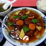 スブタ定食　1100円(8%込)