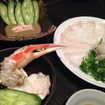 Gempin Shinjuku Minami Fugu Kani Unagi Ryouri - 蟹味噌
                        蟹酢
                        てっちり