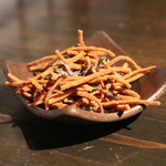 草季庵 - 揚げ蕎麦 と 塩昆布