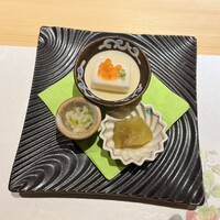 大阪 京橋 鮨 黒潮海閤 - 季節の前菜三種盛
