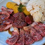 七輪 - A 焼肉盛り合わせ