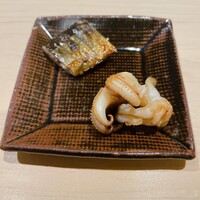 すし宮川 - シンイカのゲソとさんま