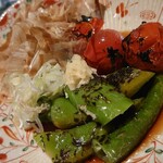 座吟 - 『甘長とうがらしとトマトの炙り焼』