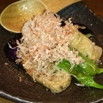 味人 - 茄子と三色生麩の揚げ出し