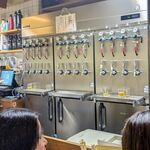 麦酒宿 まり花 - クラフトビールのタップがズラリ