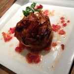 アトリエドアイ - ランチコース（２，１６０円）のメイン「パートフィロで焼いた白身魚（イトヨリダイ）と空豆のフリット」２０１４年４月２０１４年４月