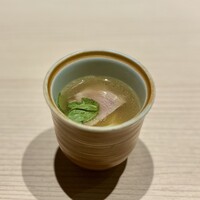 博多 鮨 桃の木 - 博多　鮨　桃の木　地鶏素麺　蓋開け