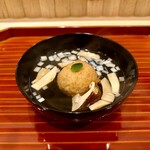 日本料理 かしづき - 蓮根と帆立の真薯　松茸