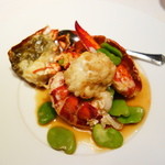 レストラン・セン - 活けオマール海老のロースト　白子のムニエル　濃厚な甲殻類のソース