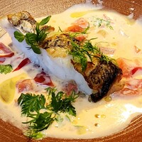 現代里山料理 ZEN HOUSE - 長月の鮮魚(鯛)　発酵トマトクリームソース