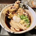たけうちうどん店 - 下足と舞茸天ぶっかけ