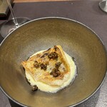 イル アオヤマ - 富山ののどくろ炭焼き、落花生とのどくろのスープのソース