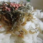 山茶花 - 御飯にのっているとろろとじゃこも買って帰りましたw