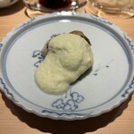 鮨処 池上 - 館山の黒むつ 新潟伊彌彦ちゃまめすりおろし