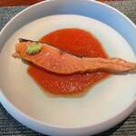 蒼 - 大好きな桜鱒藁焼きトマトソース